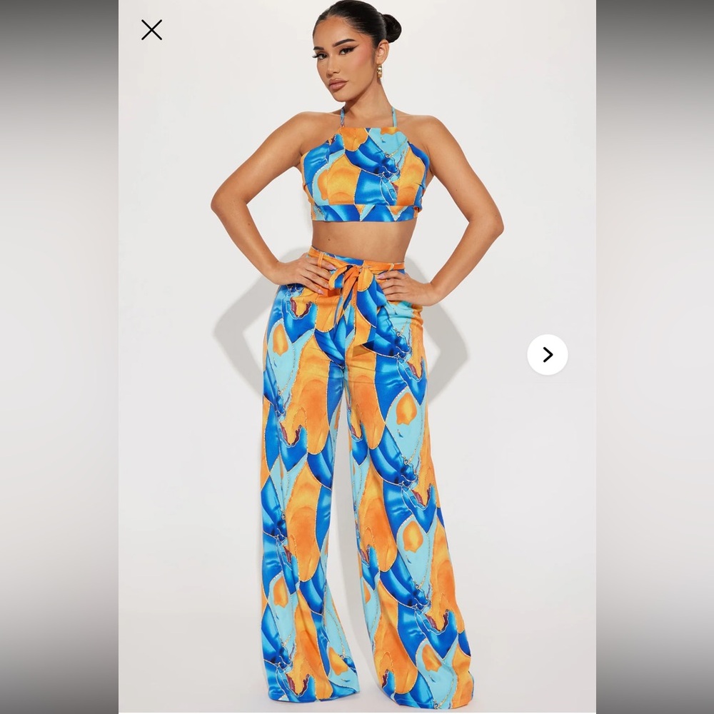 Fashion Nova Camila Pant Set - Blue/combo